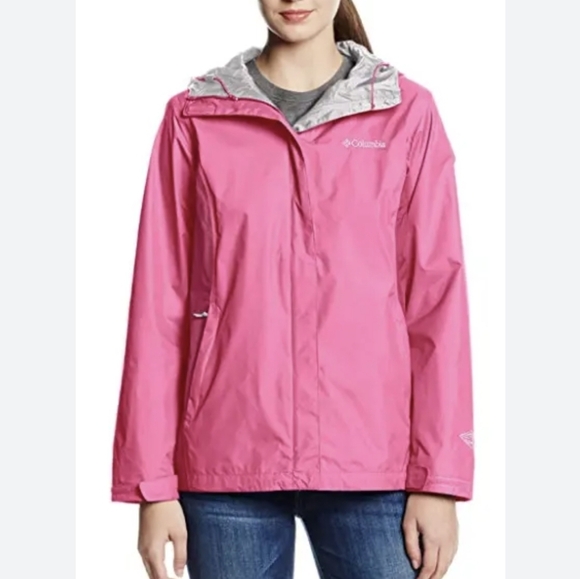 Columbia Waterproof Hooded Jacket pink women's size M - Picture 14 of 17